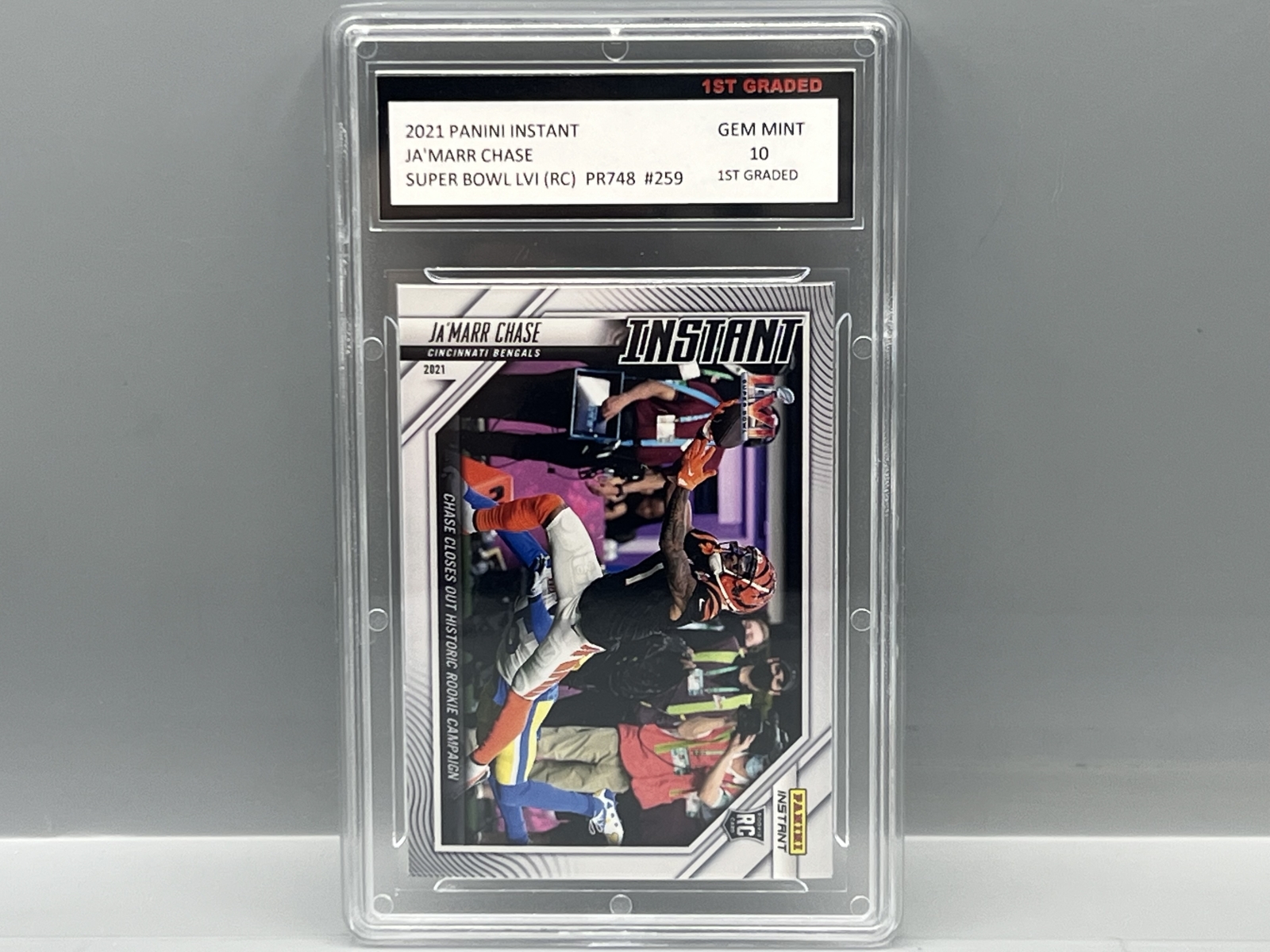 2021 Panini Instant JaMarr Chase Super Bowl LVI RC #259 - Slabbed
