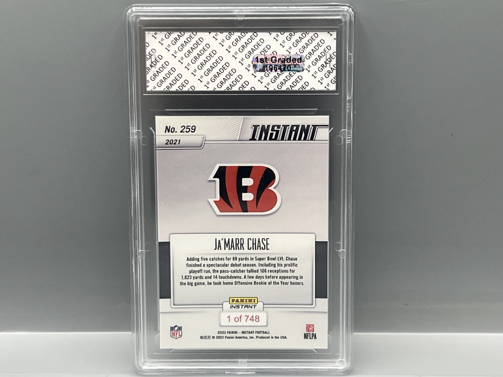 2021 Panini Instant JaMarr Chase Super Bowl LVI RC #259 - Slabbed