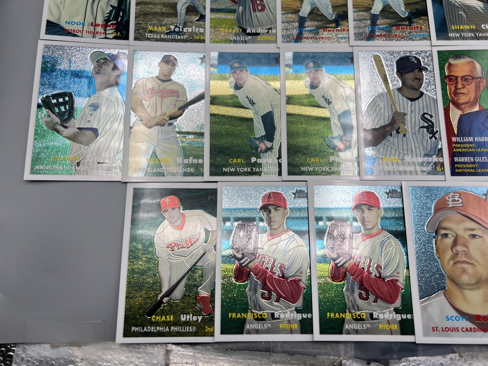 (25) 2006 Topps Heritage Chrome Baseball Cards - All Cards Are #/1957 - Scott Rolen, Roy Halladay