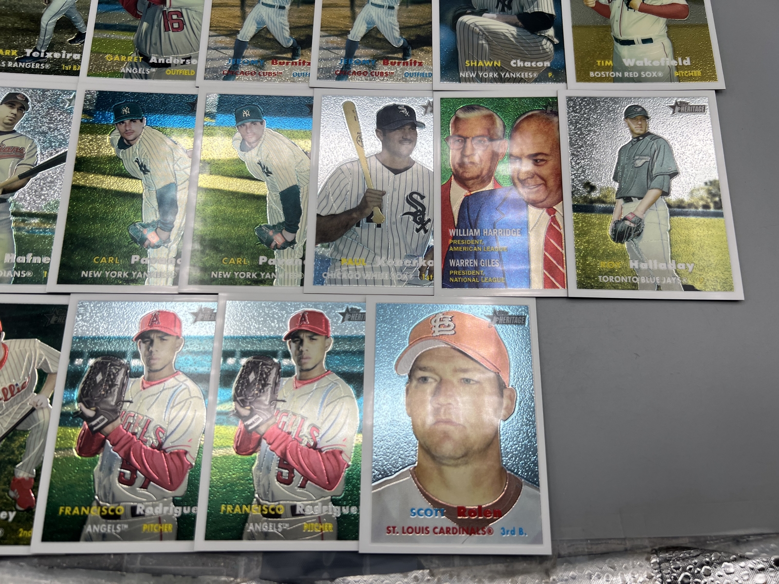 (25) 2006 Topps Heritage Chrome Baseball Cards - All Cards Are #/1957 - Scott Rolen, Roy Halladay