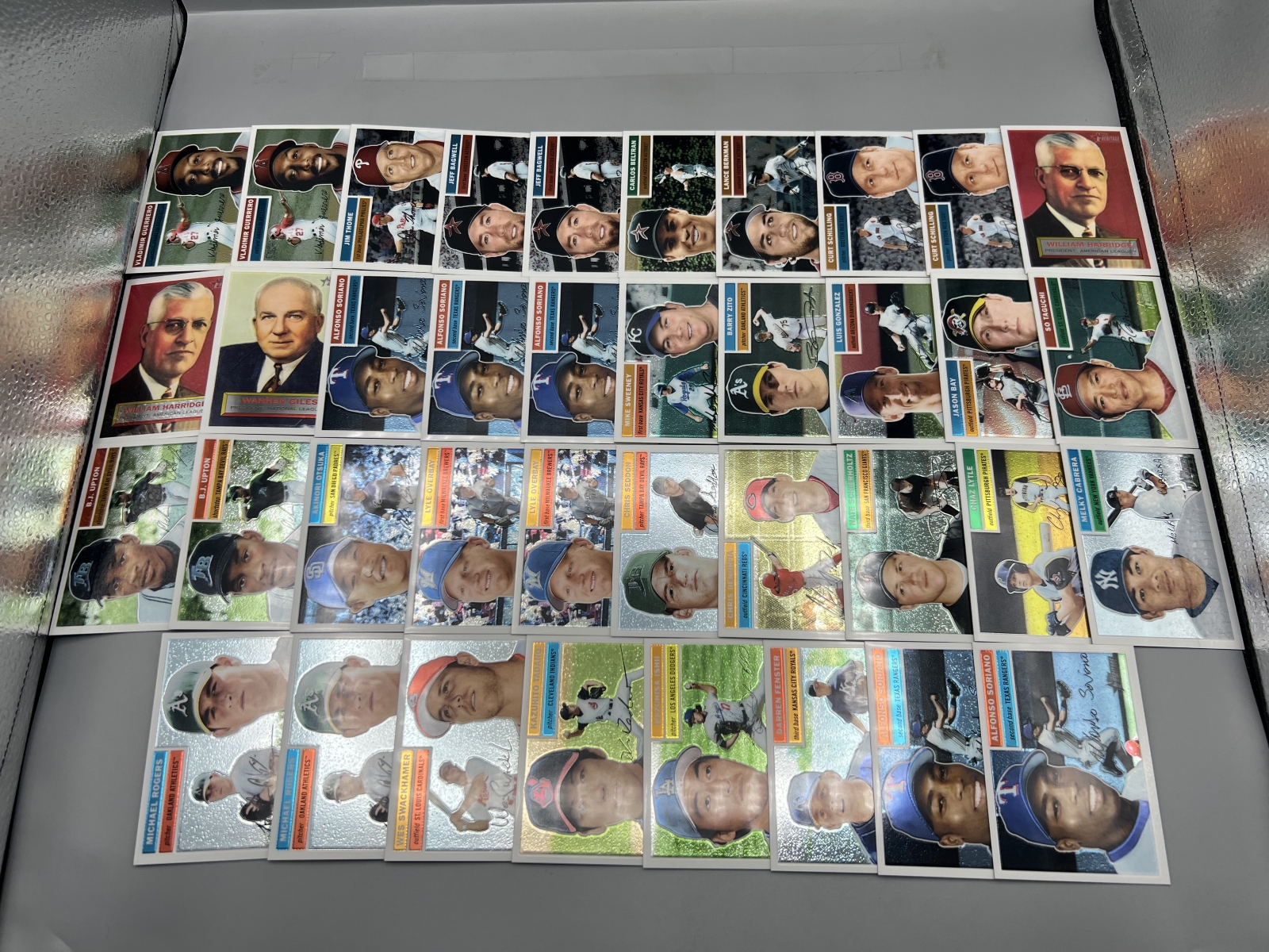 (35+) 2005 Topps Heritage Chrome Baseball Cards - All Cards Are #/1956 - Vladimir Guerrero, Jim Thome, Jeff Bagwell, Beltran, Berkman, Schil