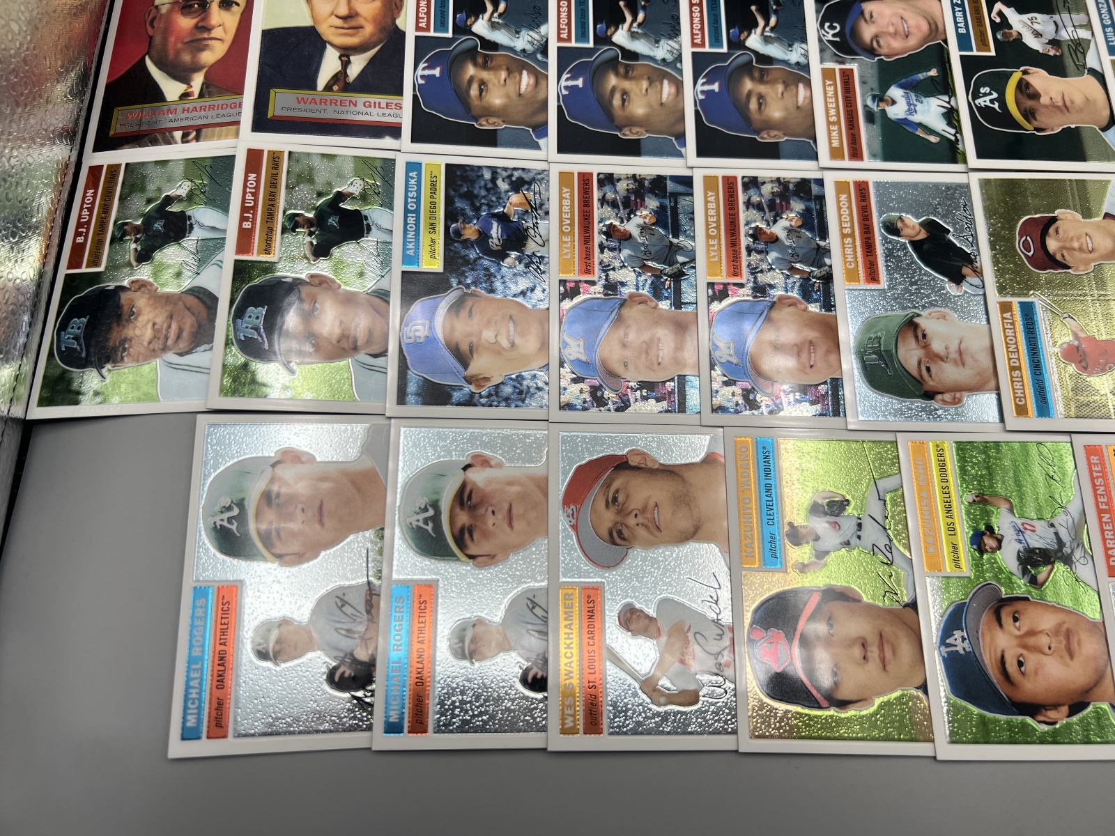 (35+) 2005 Topps Heritage Chrome Baseball Cards - All Cards Are #/1956 - Vladimir Guerrero, Jim Thome, Jeff Bagwell, Beltran, Berkman, Schil