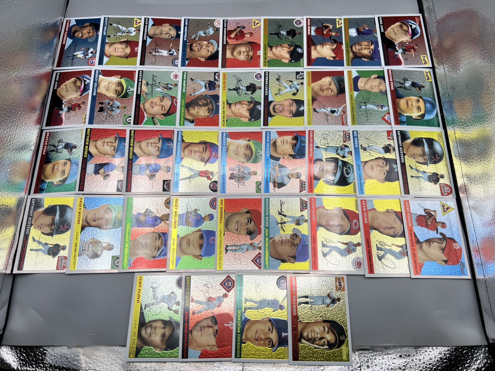 (40) 2004 Topps Heritage Chrome Baseball Cards - All Cards Are #/1955 - Vladimir Guerrero, Scott Rolen, Alex Rodriguez