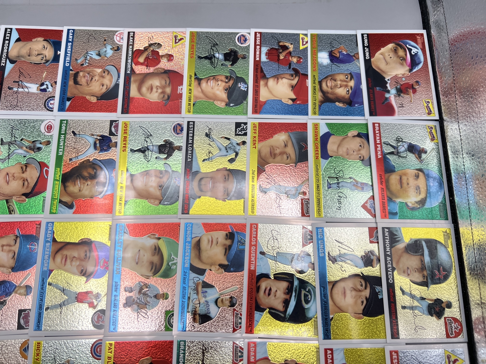 (40) 2004 Topps Heritage Chrome Baseball Cards - All Cards Are #/1955 - Vladimir Guerrero, Scott Rolen, Alex Rodriguez