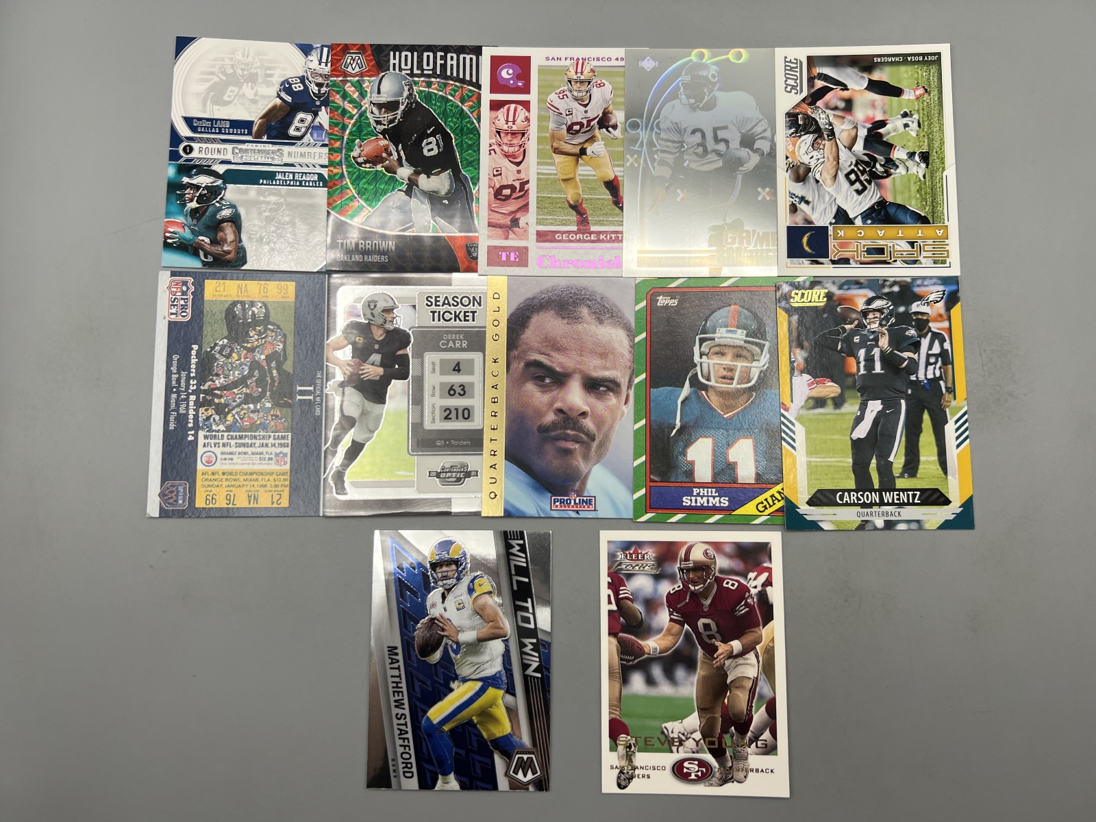 (12) Assorted Football Cards W/ Stars