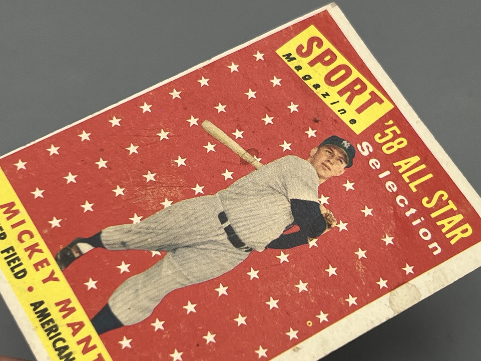 1958 Topps #487 Mickey Mantle (HOF) / All Star