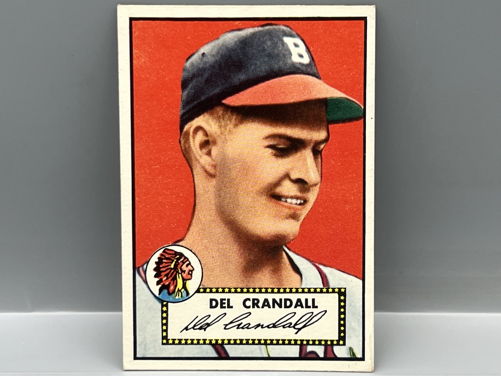 1952 Topps Del Crandall #162