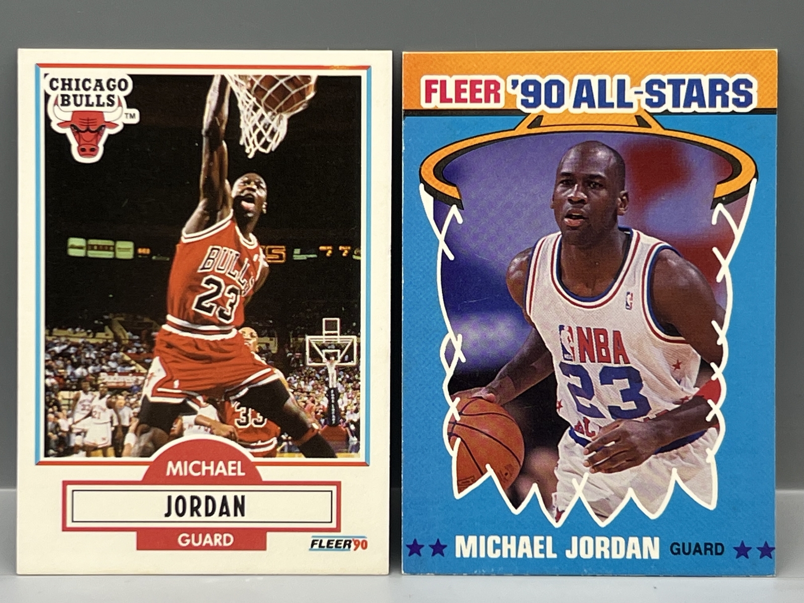 1990 Fleer Michael Jordan #26 & All Star Insert #5