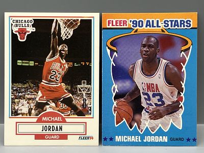 1990 Fleer Michael Jordan #26 & All Star Insert #5