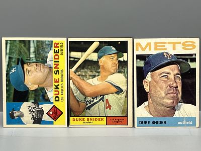 (Lot Of 3) Duke Snider W/ 1960, 1961, 1964 Topps