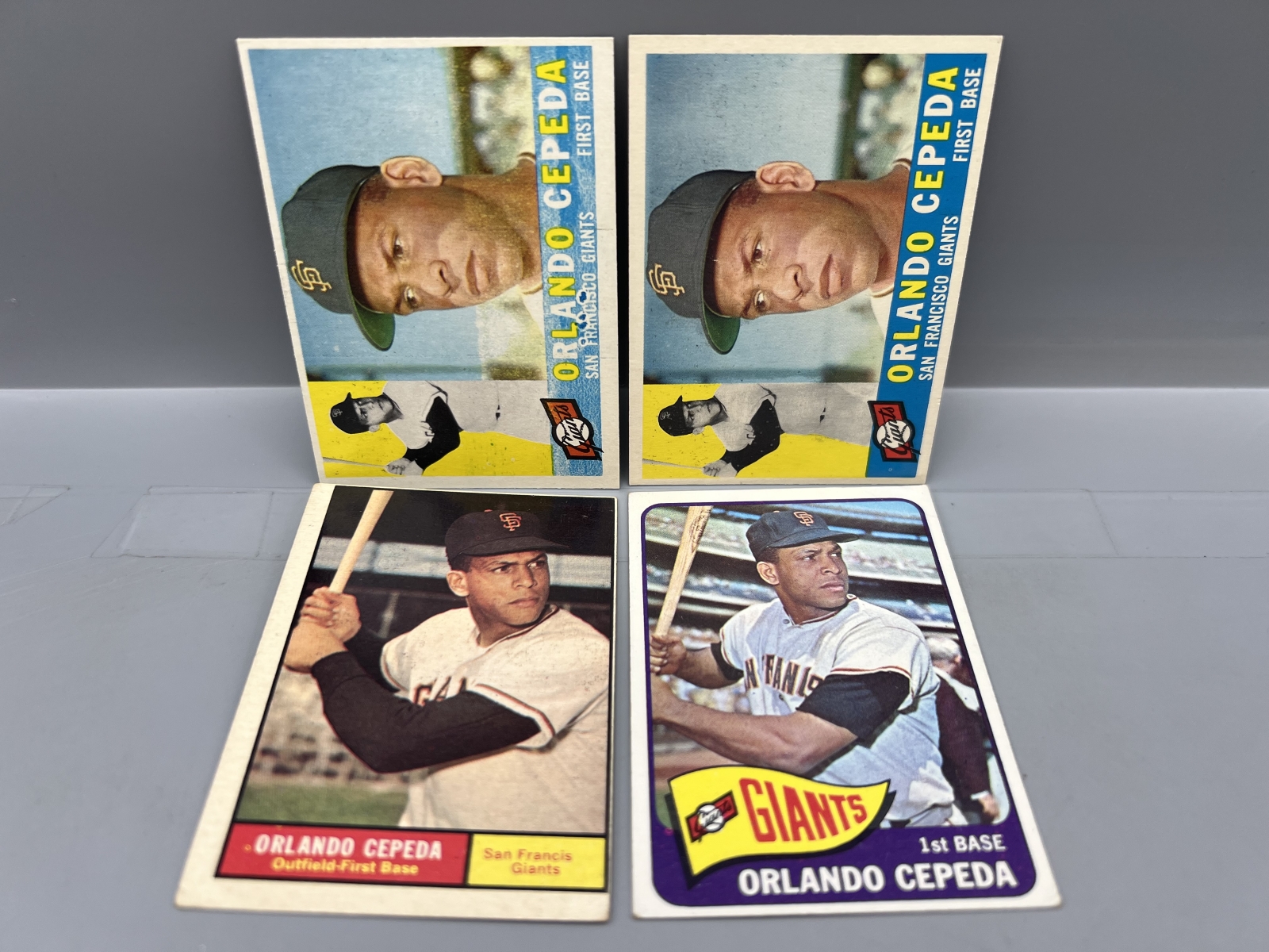 (Lot Of 4) Orlando Cepeda W/ 1960, 1961, 1965 Topps