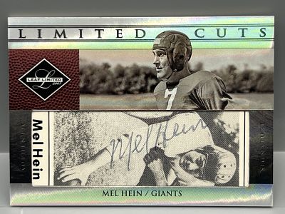 2007 Leaf Limited Mel Hein Limited Cut Auto #/75 - Hall of Famer