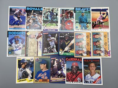 (17) Assorted Baseball Auto Cards W/ Mostly In Person Autos - No COAs