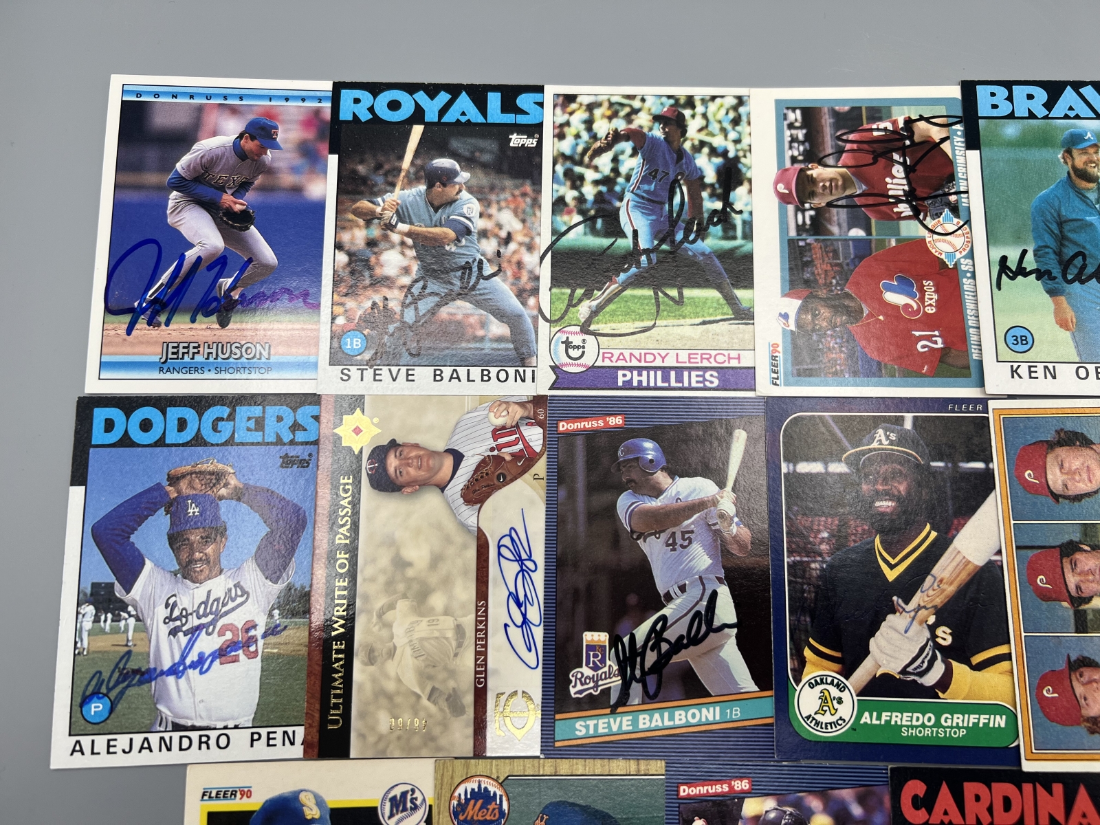 (17) Assorted Baseball Auto Cards W/ Mostly In Person Autos - No COAs