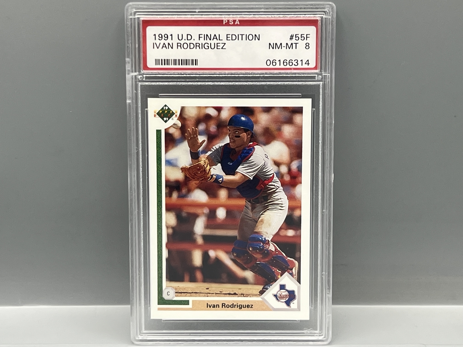 1991 Upper Deck Final Edition Ivan Rodriguez RC #55F PSA NM-MT 8