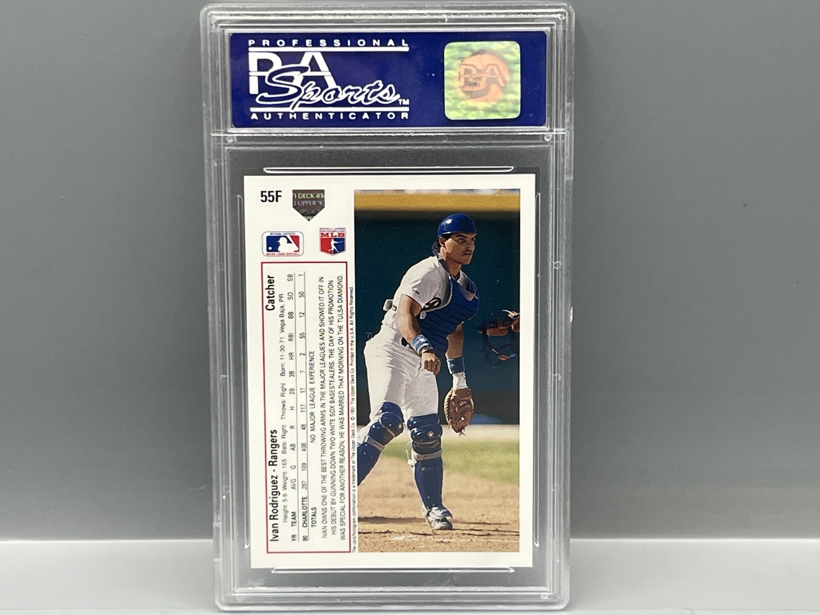 1991 Upper Deck Final Edition Ivan Rodriguez RC #55F PSA NM-MT 8