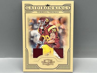 2008 Donruss Threads Terrell Thomas Gridiron Kings Dual Game Used Patch #/25