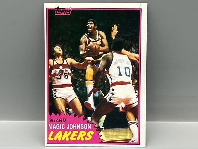 1981 Topps Magic Johnson 2nd Year #21 - 1st Solo Card