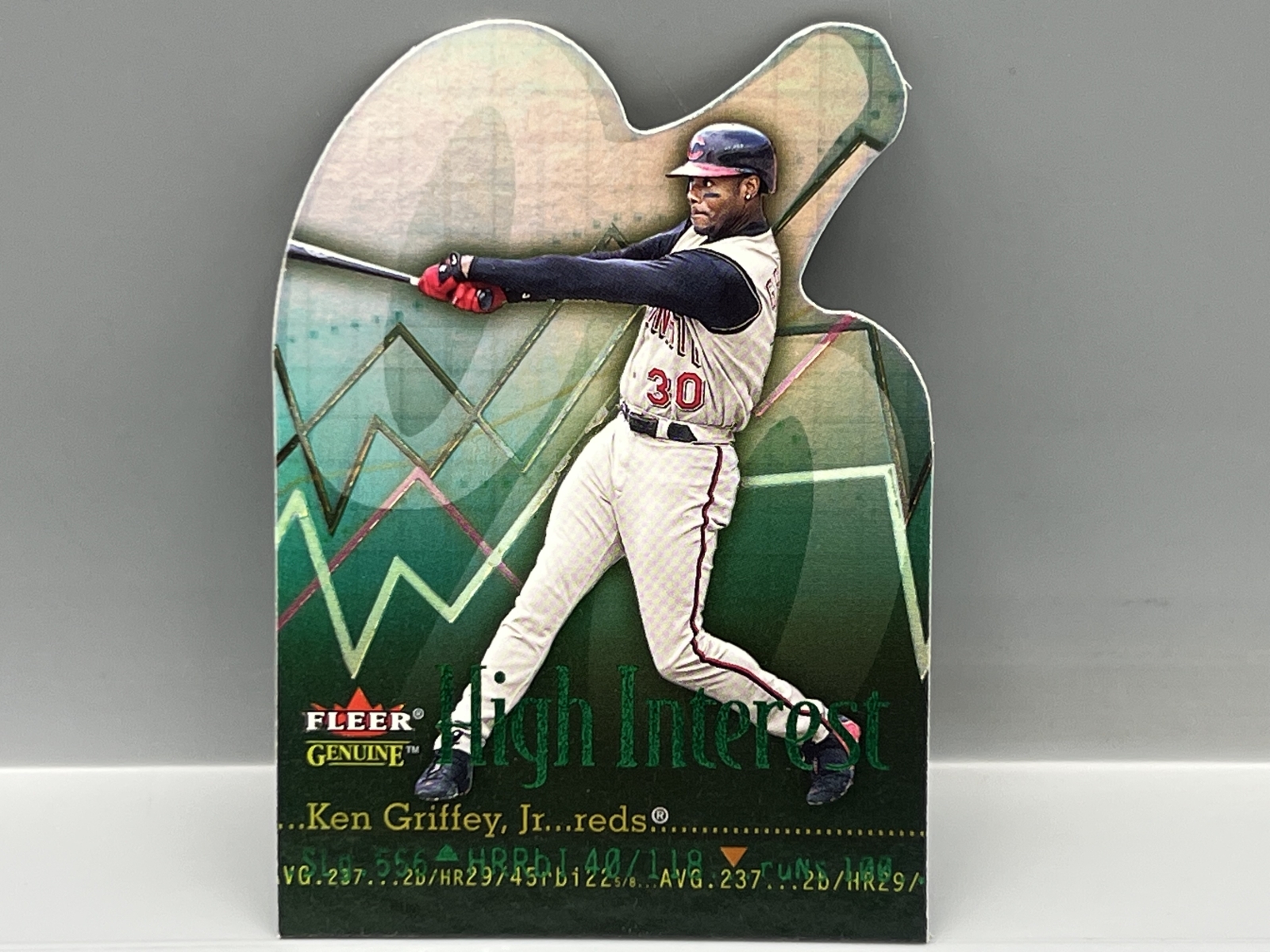 2001 Fleer Genuine Ken Griffey Jr. High Interest Die Cut #13 Insert
