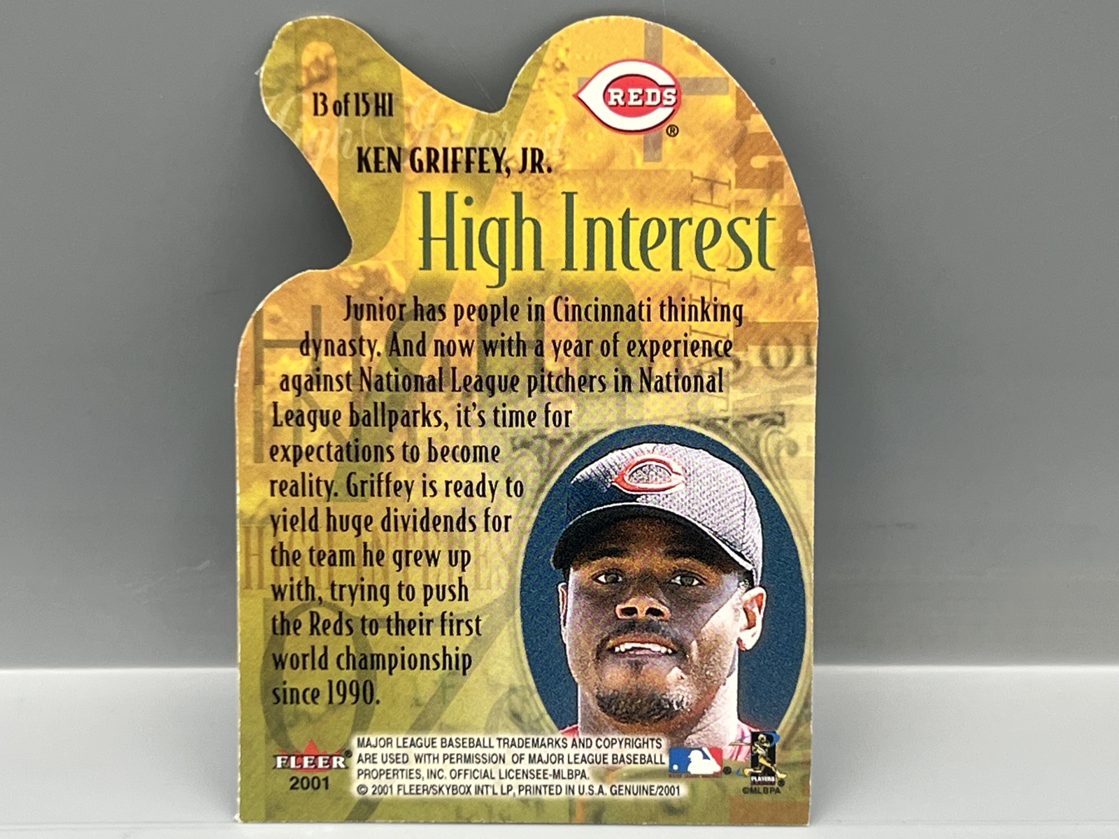 2001 Fleer Genuine Ken Griffey Jr. High Interest Die Cut #13 Insert