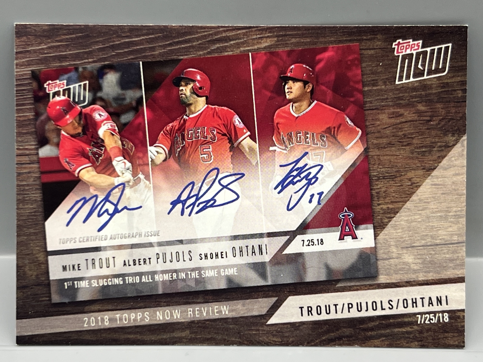 2019 Topps Now Ohtani/Trout/Pujols Review #TN-9