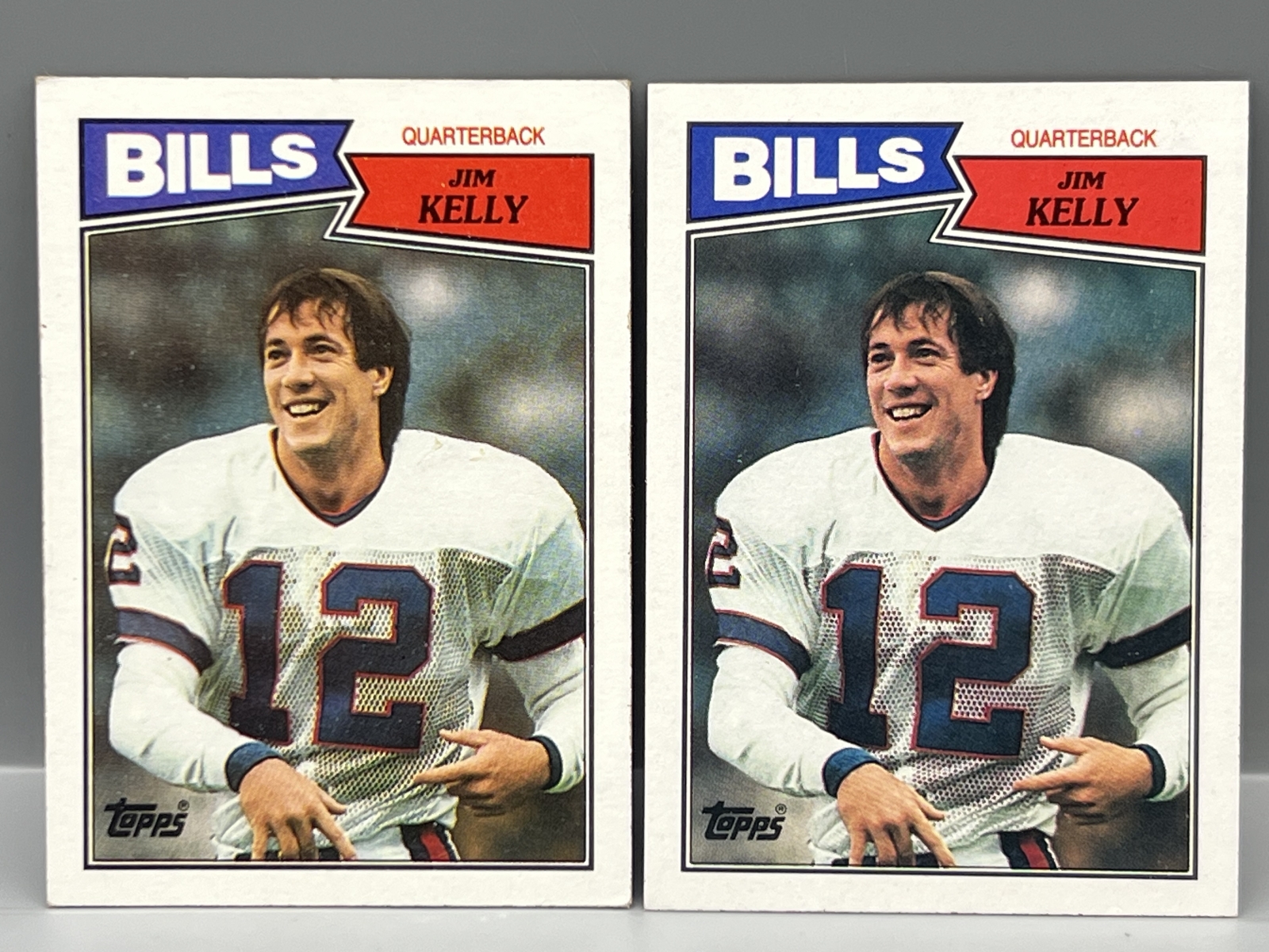 (2) 1987 Topps Jim Kelly RCs #362