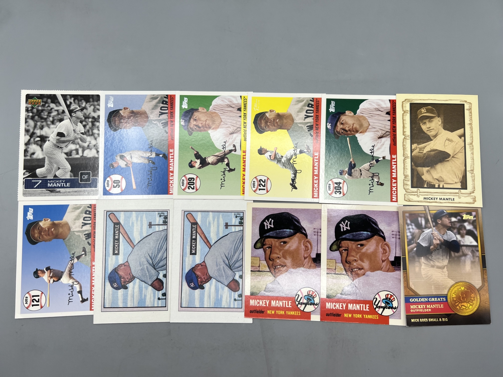 (Lot Of 12) Mickey Mantle Cards
