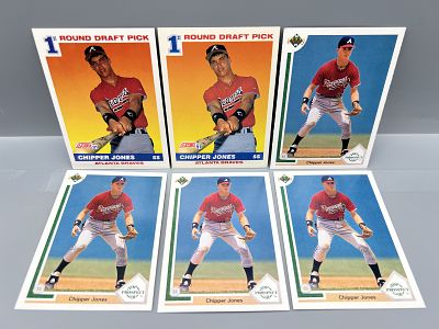 1991 Score & Upper Deck Chipper Jones RC Lot of (6)