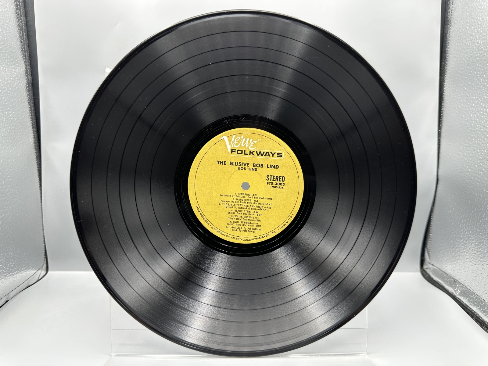 Bob Lind: The Elusive Bob Lind (1966), promo hole in cover, in original shrinkwrap