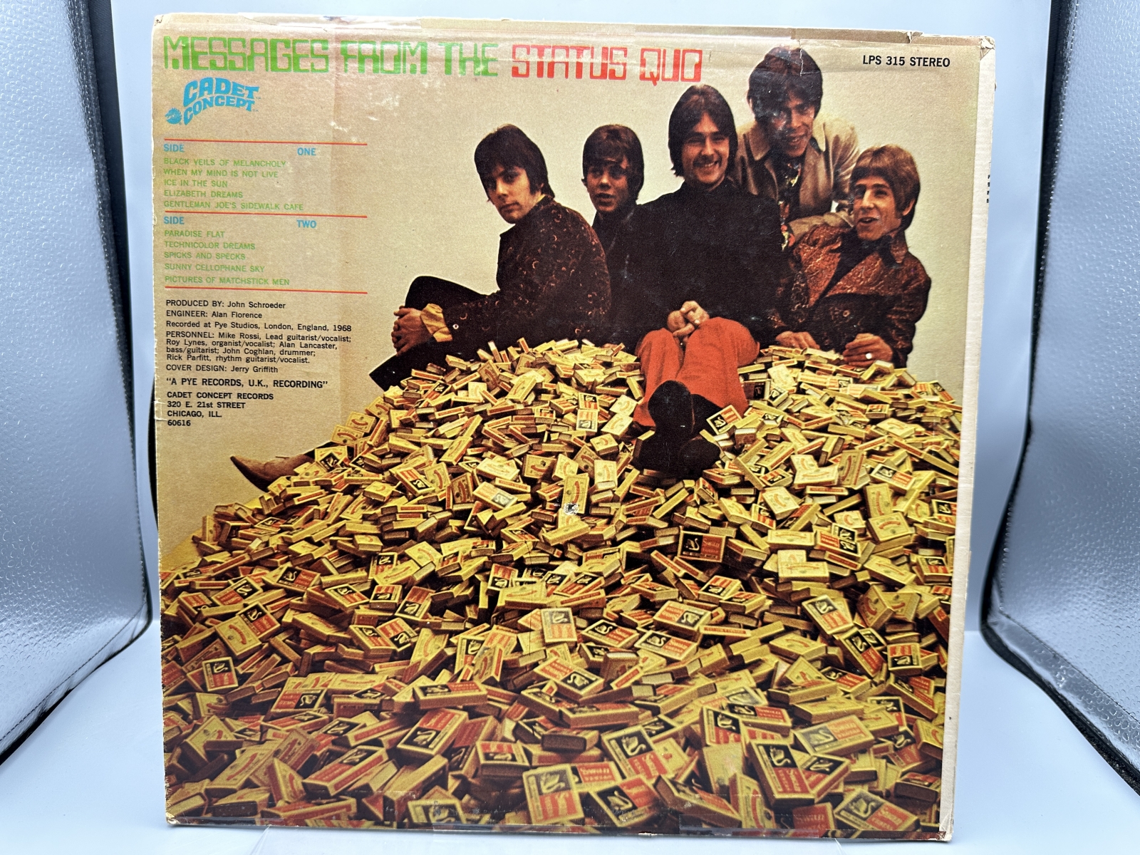 The Status Quo: Messages From the Status Quo (1968), small promo hole in cover, taped top-seam