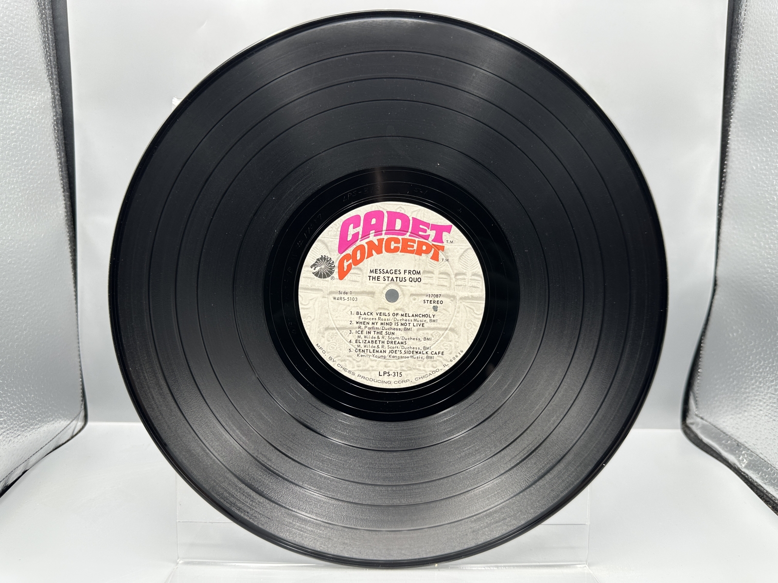 The Status Quo: Messages From the Status Quo (1968), small promo hole in cover, taped top-seam