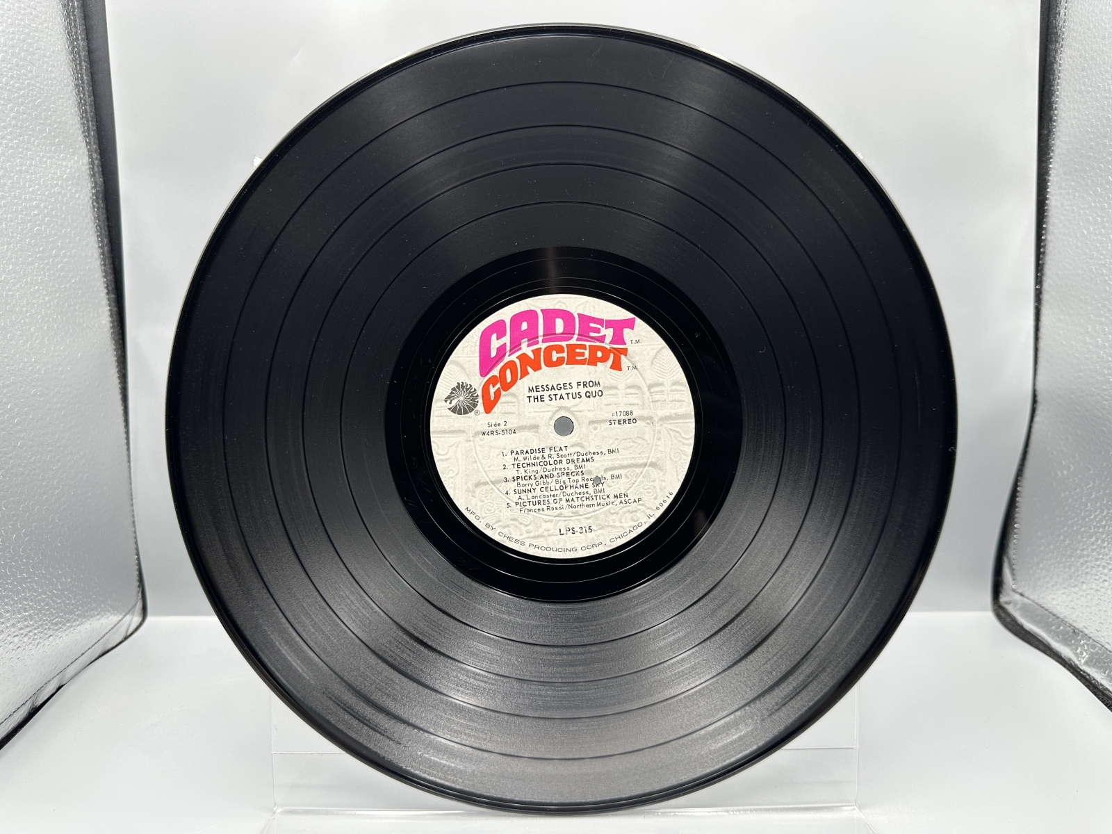 The Status Quo: Messages From the Status Quo (1968), small promo hole in cover, taped top-seam