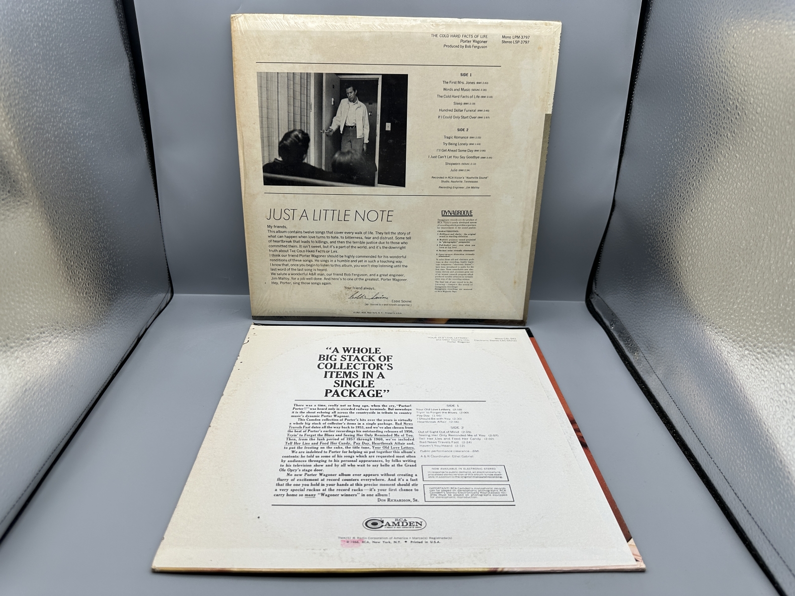 Porter Wagoner (2 LP Lot): The Cold Hard Facts Of Life (1967); and Your Old Love Letters And Other Country Hits (1966)