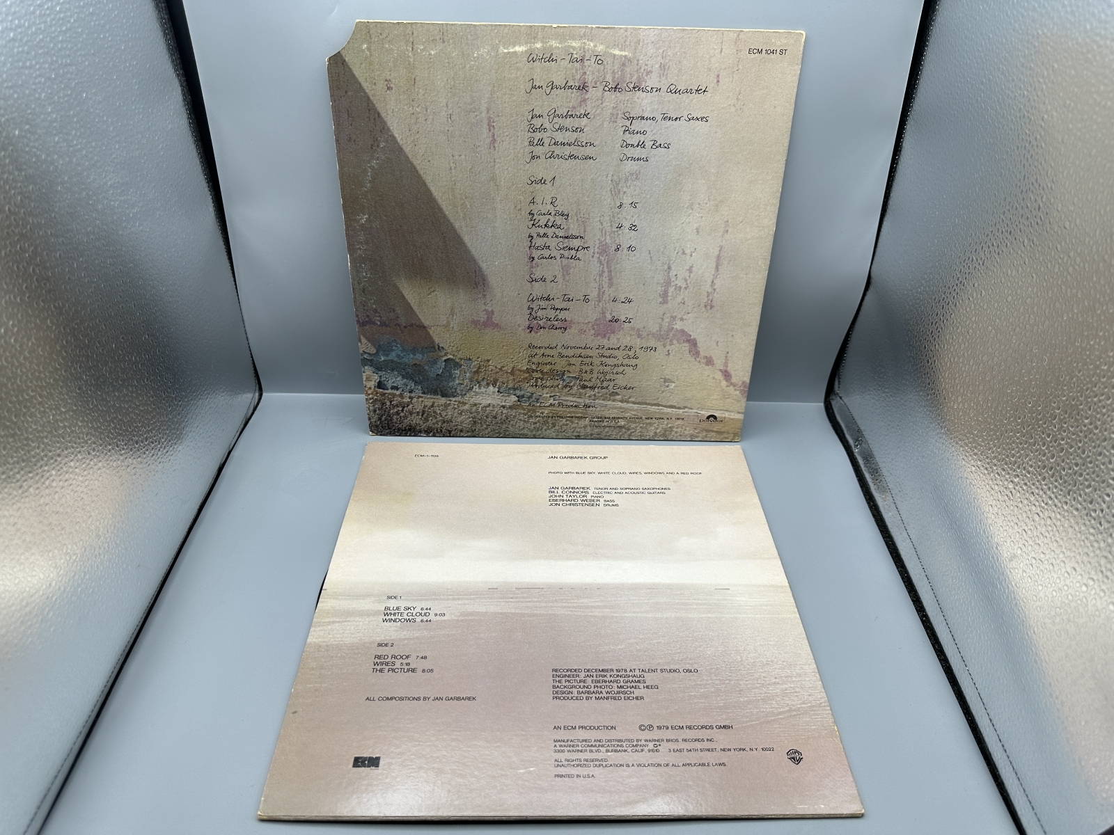 Jan Garbarek (2 LP Lot): Jan Garbarek - Bobo Stenson Quartet: Witchi-Tai-To (1974), promo-cut cover corner; and Jan Garbarek Group: Photo Wi