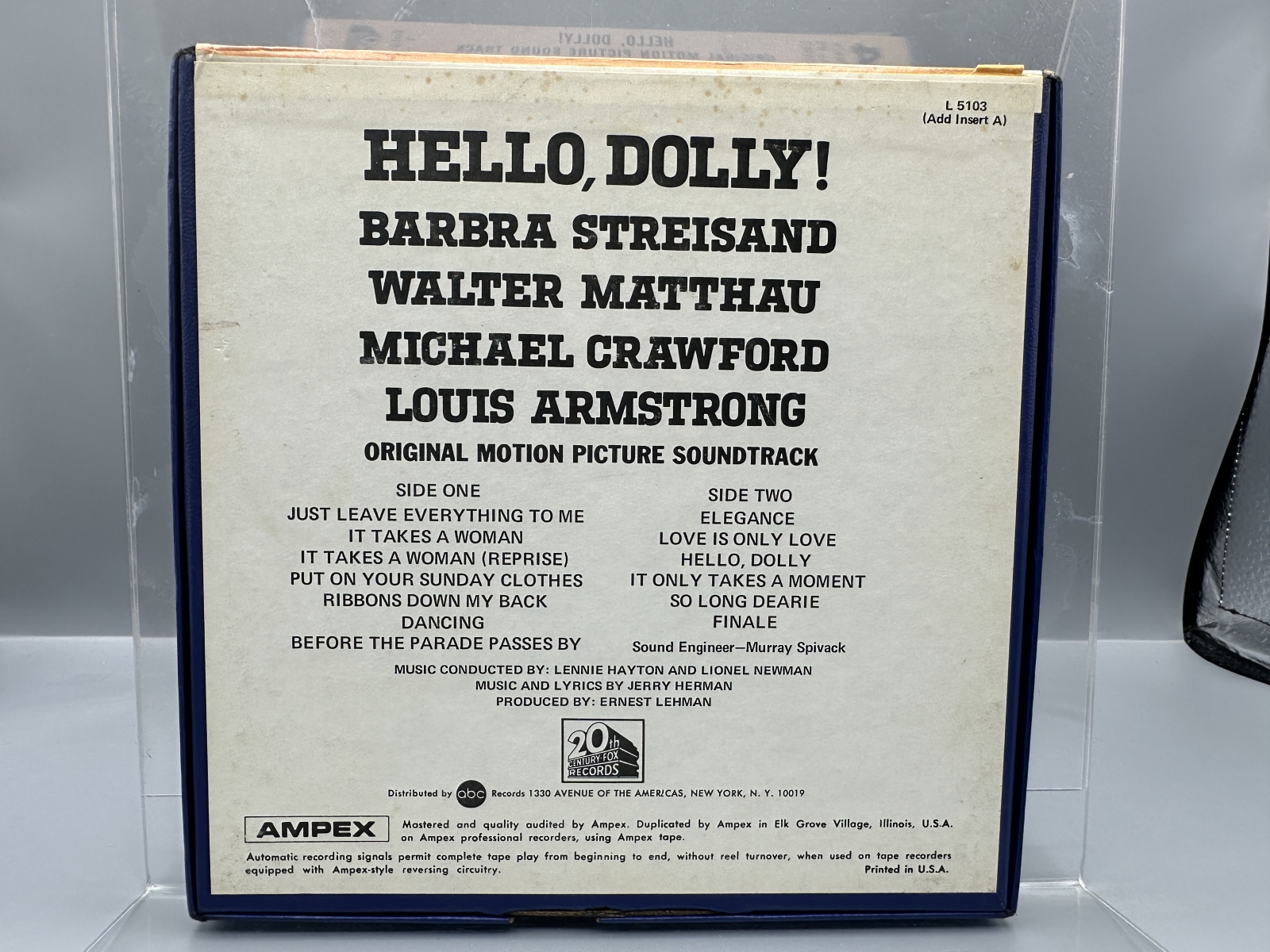 4-Track Stereo Reel-To-Reel Tape - Hello, Dolly! Original Motion Picture Soundtrack (1969), 7 1/2 IPS, 20th Century Fox Records L 5103