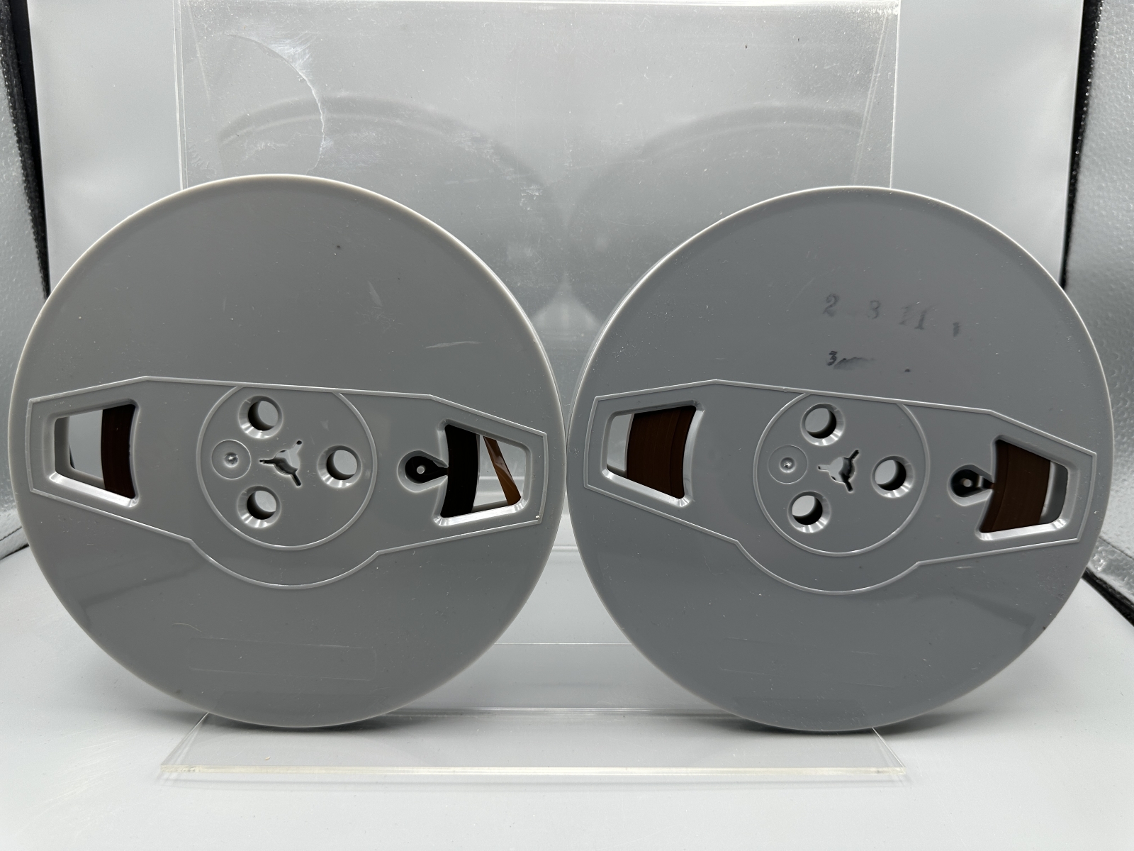 Two (2) Barbra Streisand 4-Track Stereo Reel-To-Reel Tapes: Stoney End, 3 3/4 IPS, Columbia CR 30378; and On A Clear Day You Can See Forever