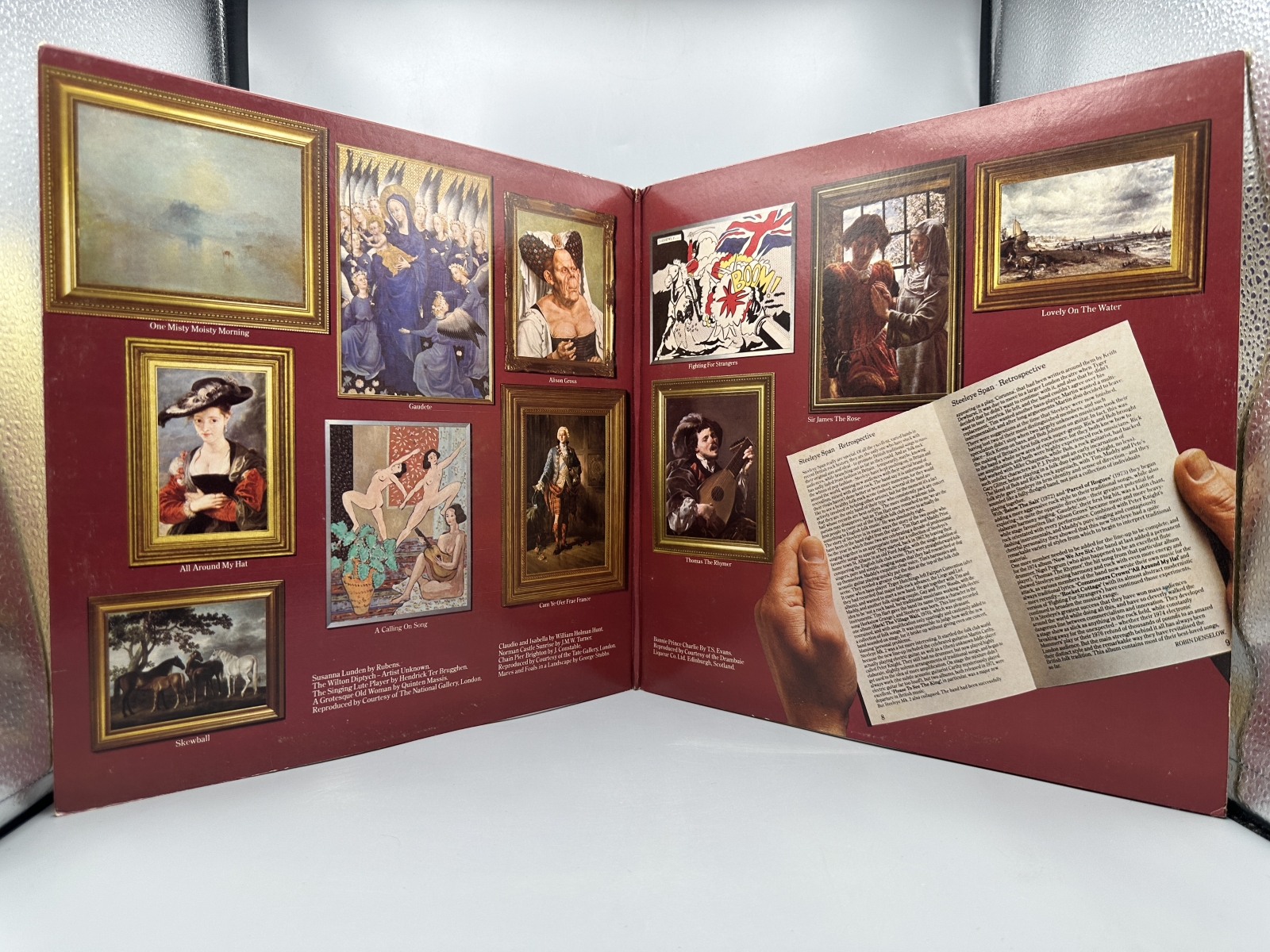 Steeleye Span (2 LP Lot): The Steeleye Span Story - Original Masters (1977), 2 LPs, gatefold, promo stamp on cover; and Portfolio (1988), 2 
