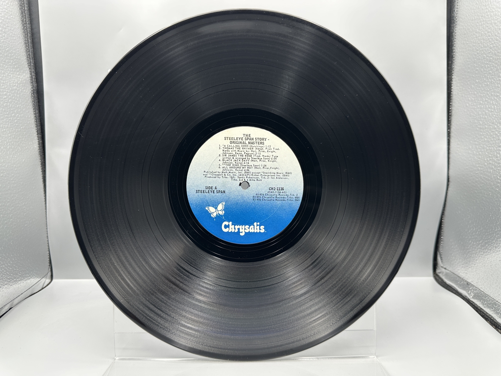 Steeleye Span (2 LP Lot): The Steeleye Span Story - Original Masters (1977), 2 LPs, gatefold, promo stamp on cover; and Portfolio (1988), 2 