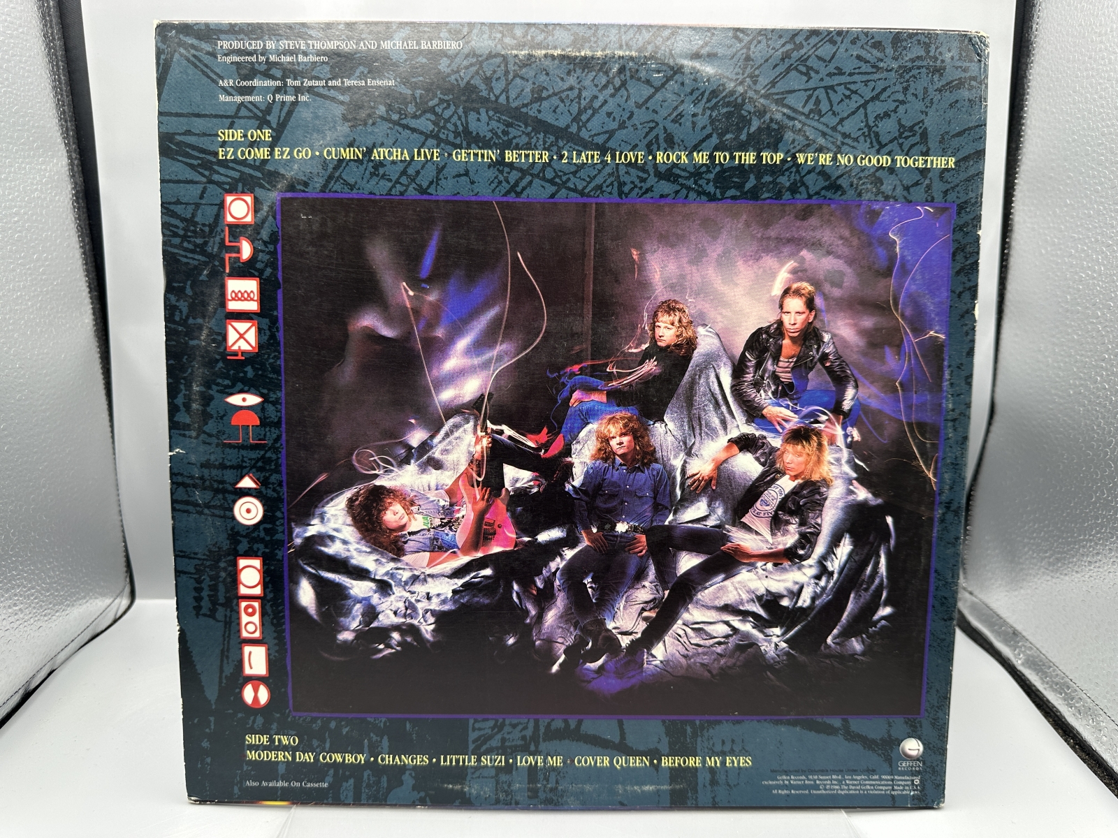 Tesla: Mechanical Resonance (1986), Club Edition, previous owner's name on cover (Heavy Metal)