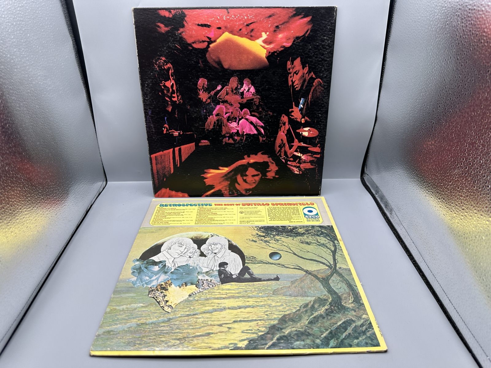 Two (2) LP Lot: Crosby, Stills, Nash & Young: 4 Way Street (1971), 2 LPs, gatefold; and The Buffalo Springfield: Retrospective (1969)