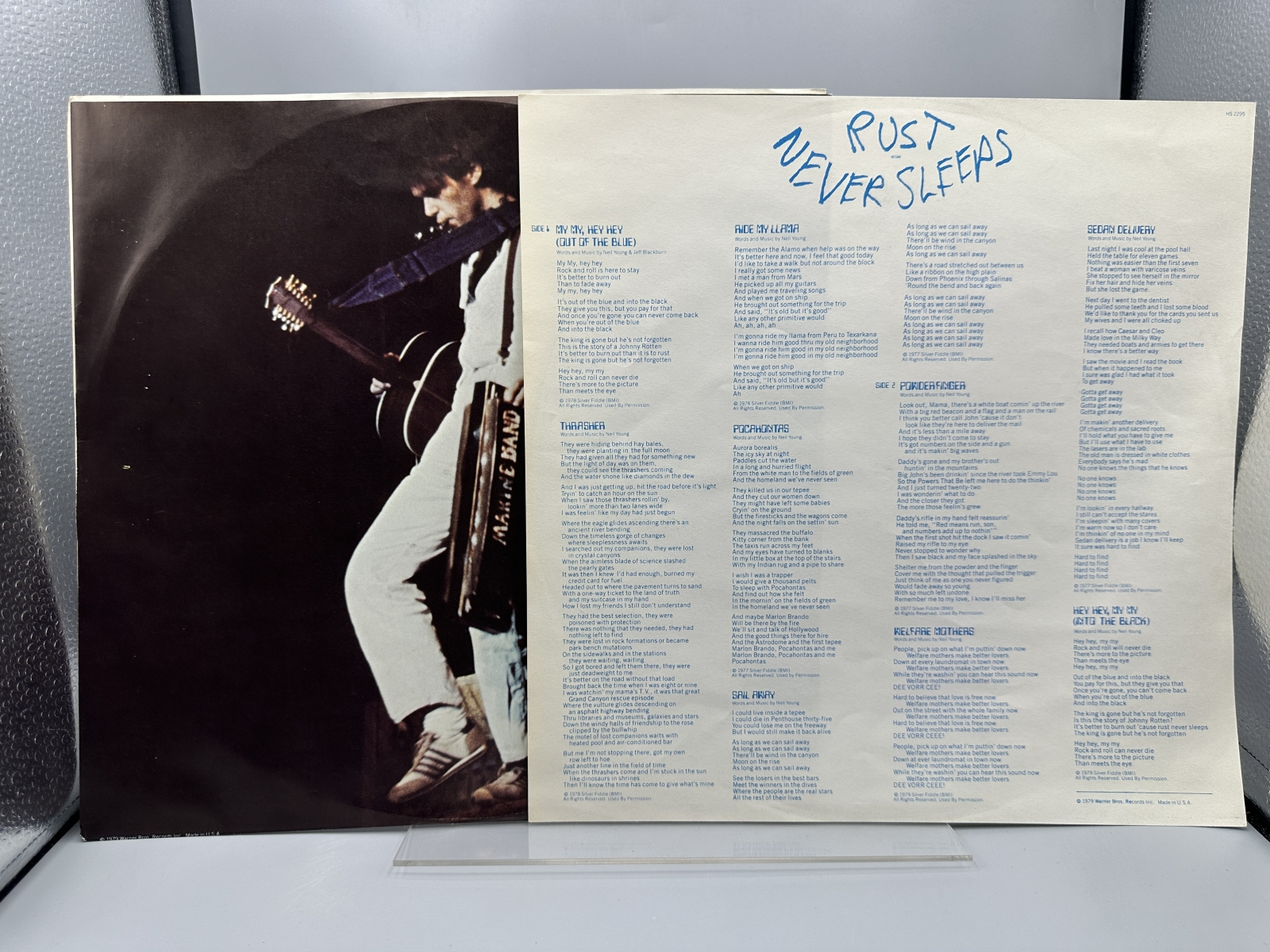Neil Young & Crazy Horse: Rust Never Sleeps (1979), includes lyric insert