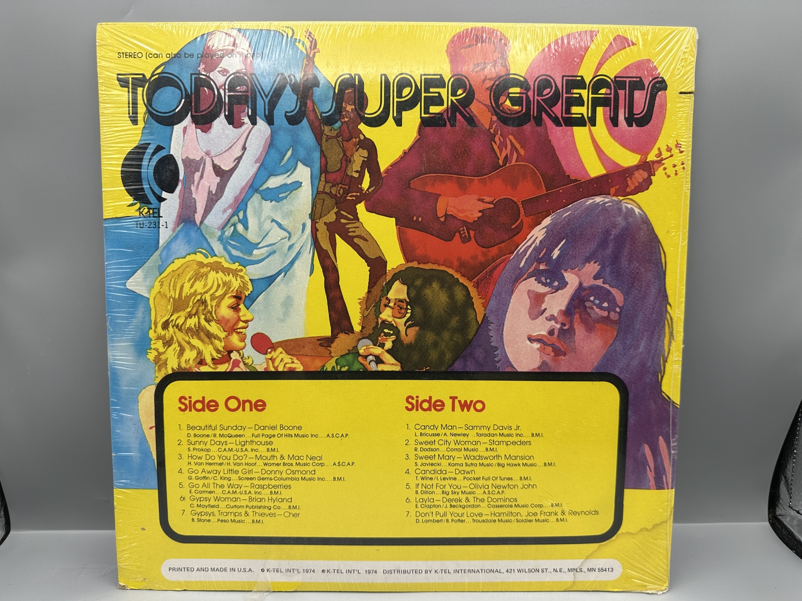 SEALED - Three (3) LP Lot: Today's Super Greats - Part 1 (1974); Part 2 (1974); and Part 3 (1974). Original Hits/Original Stars K-TEL compil