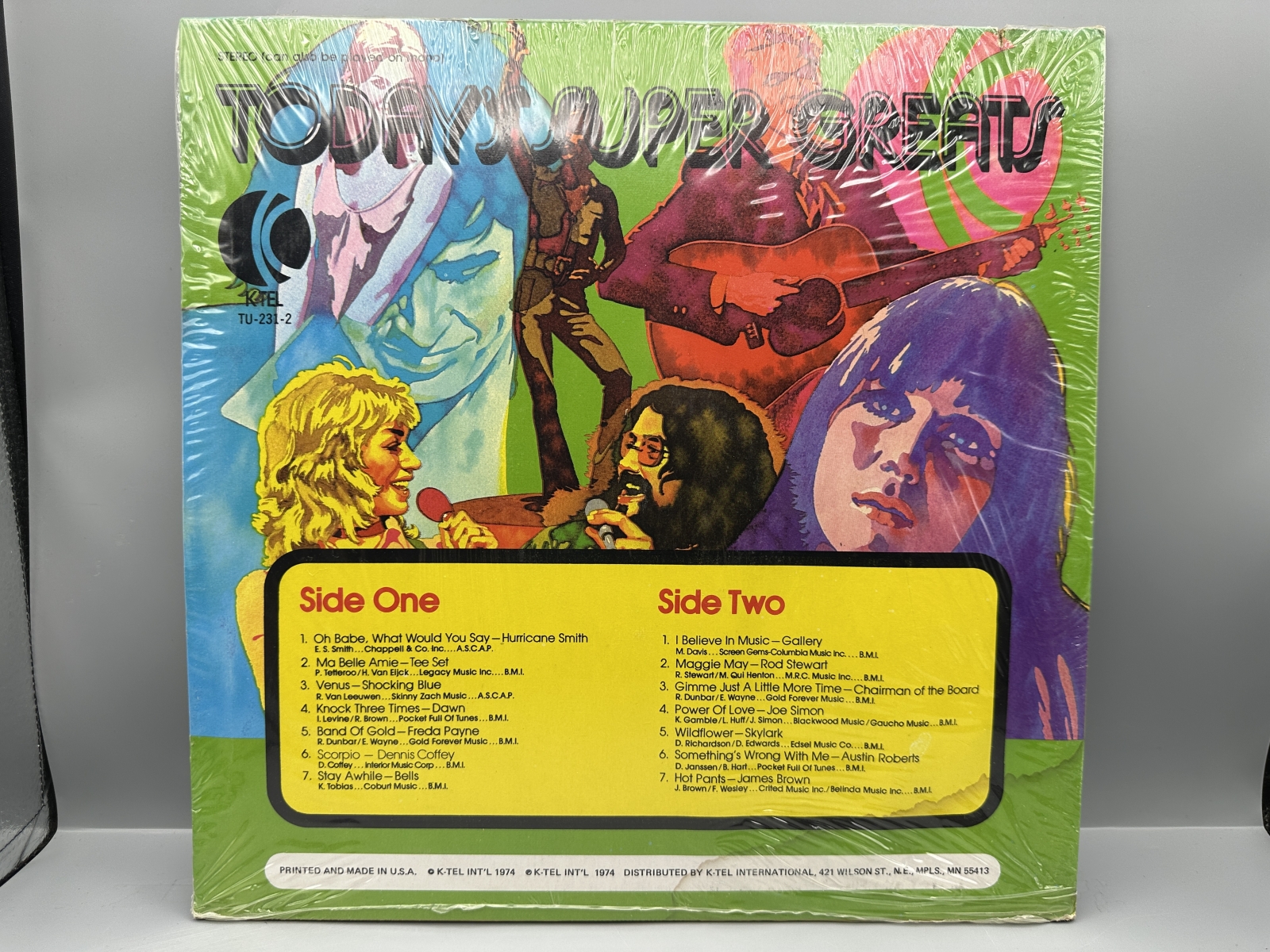 SEALED - Three (3) LP Lot: Today's Super Greats - Part 1 (1974); Part 2 (1974); and Part 3 (1974). Original Hits/Original Stars K-TEL compil