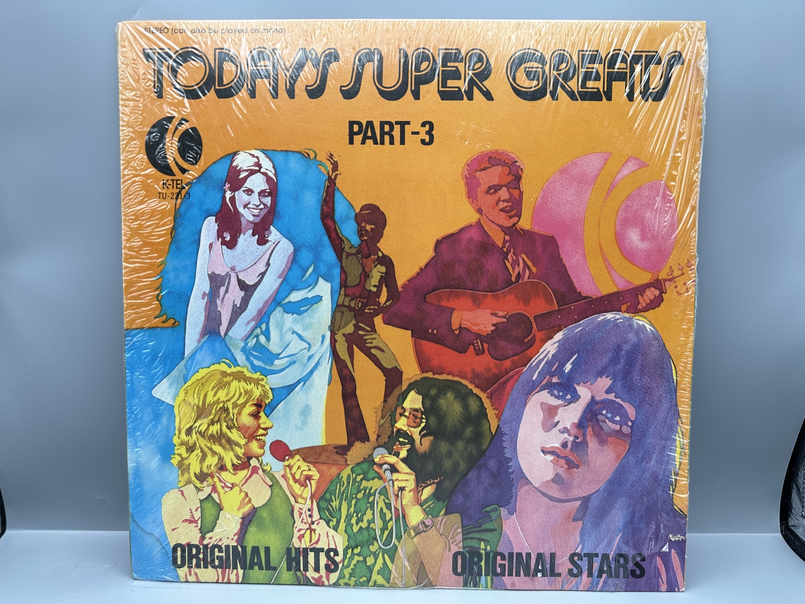 SEALED - Three (3) LP Lot: Today's Super Greats - Part 1 (1974); Part 2 (1974); and Part 3 (1974). Original Hits/Original Stars K-TEL compil