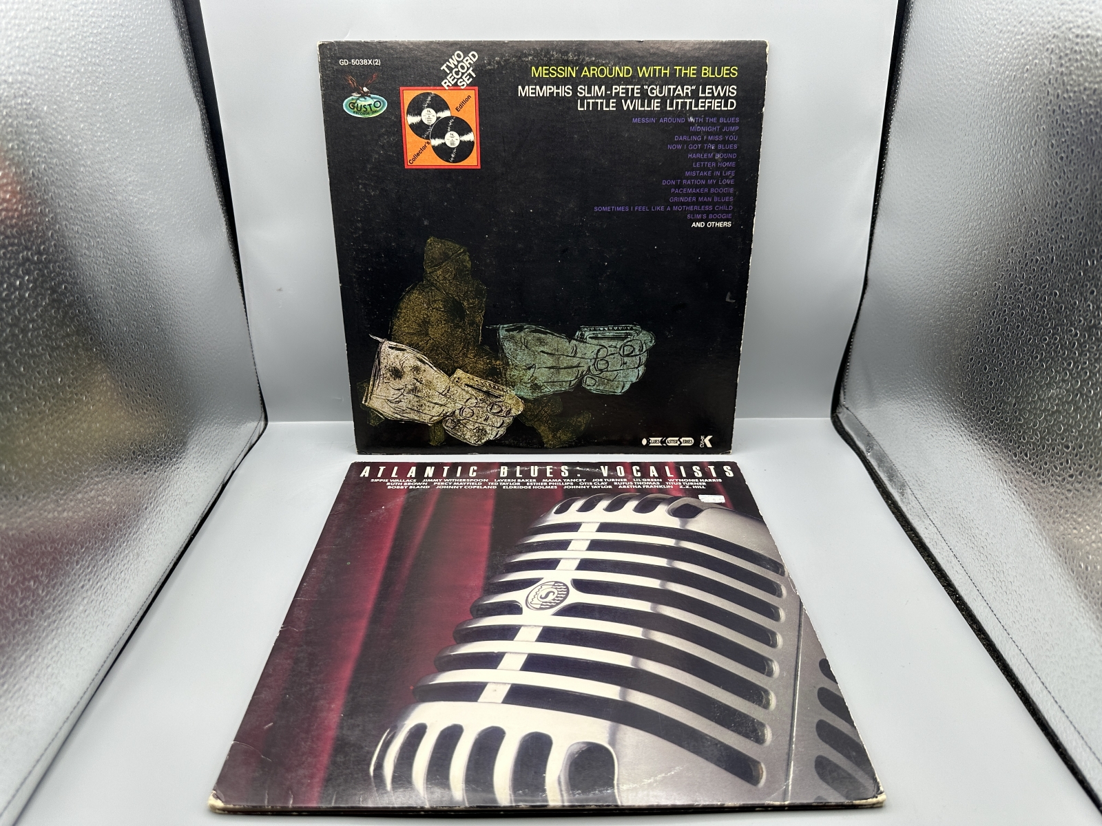 Blues (2 LP Lot): Messin' Around With The Blues (1979), 2 LPs, features Memphis Slim, Pete 'Guitar' Lewis & Little Willie Littlefield, part 
