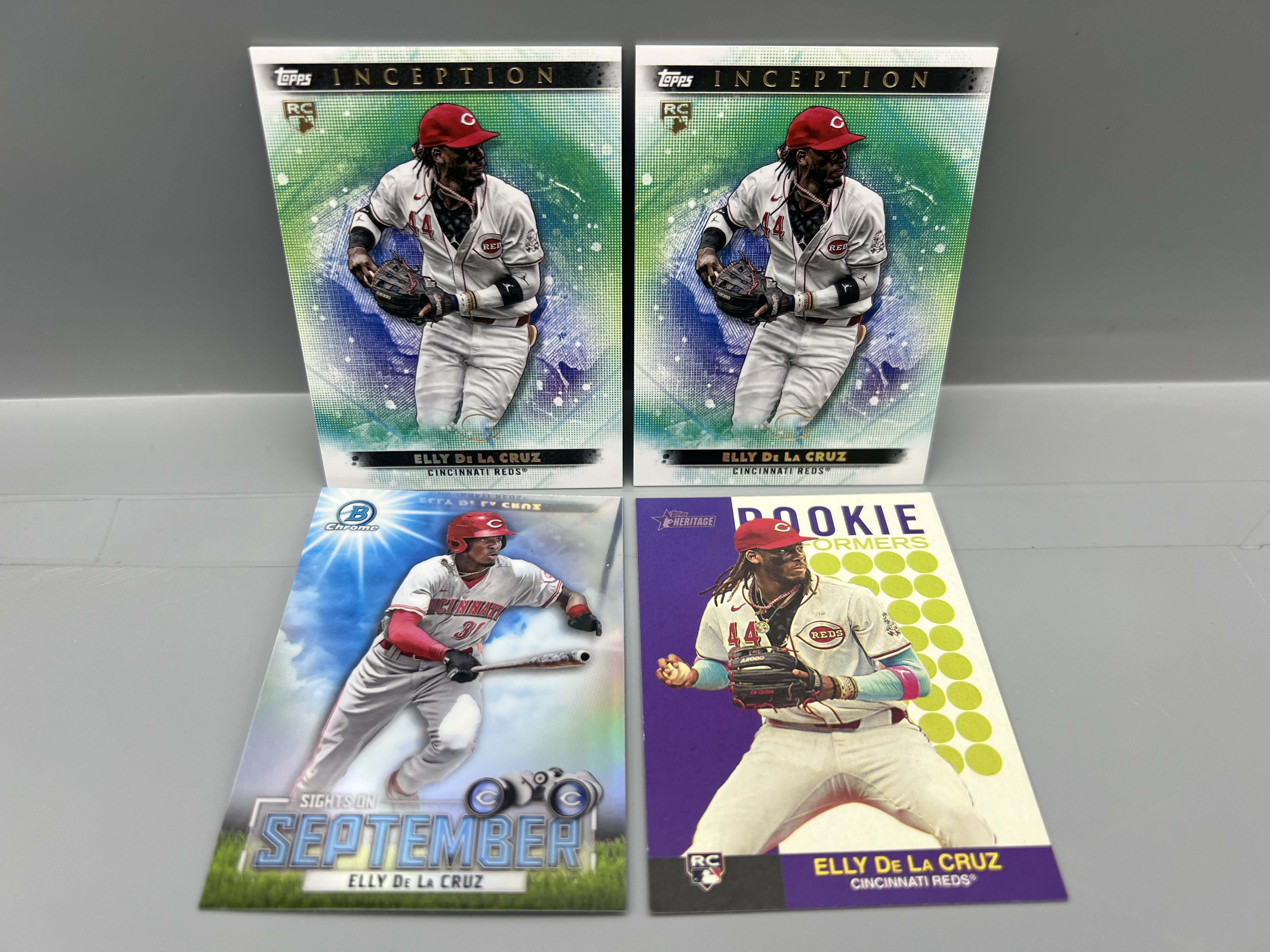 (4) Elly De La Cruz Baseball Rookie Cards