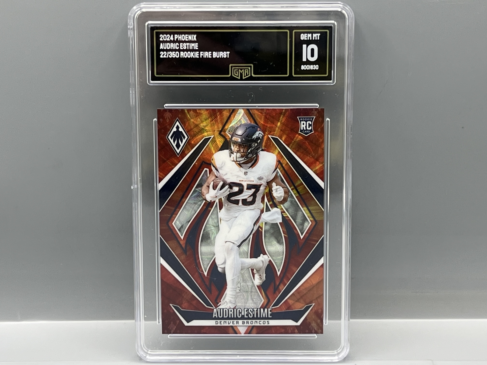 2024 Panini Phoenix Audric Estime Fire Burst RC #/350 - Slabbed By GMA Grading