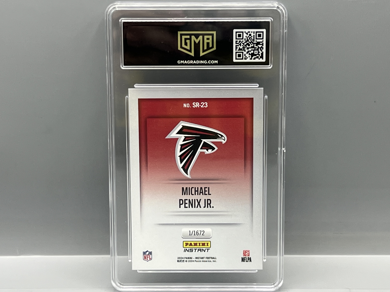 2024 Panini Instant Michael Penix Jr. Studio RC #/1672 - Slabbed By GMA Grading