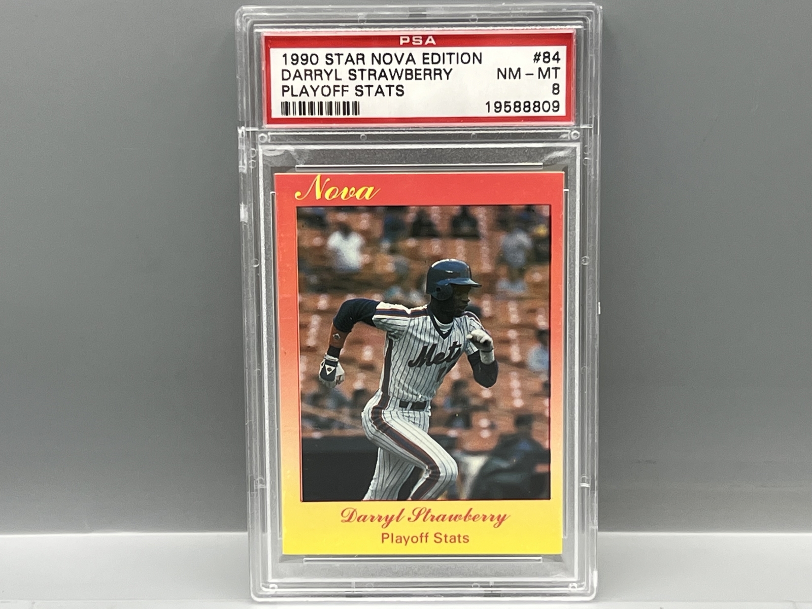 1990 Star Nova Edition Darryl Strawberry Playoff Stats #84 PSA NM-MT 8