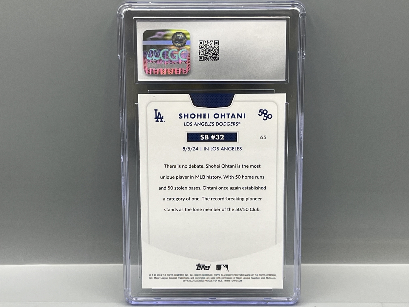 2024 Topps 50/50 Shohei Ohtani #65 CGC Mint 9